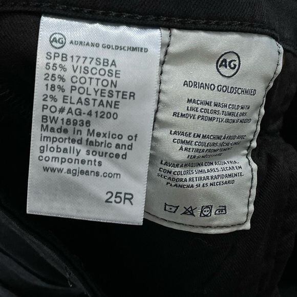 Ag Adriano Goldschmied Womens Jeans Farrah Skinny Ankle Jeans Black Size 25‎ - Picture 3 of 7